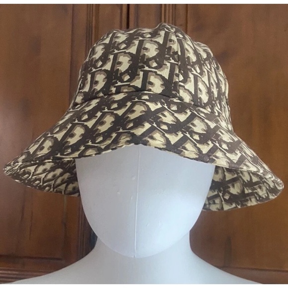 Authentic Vintage Christian Dior monogram bucket hat Rare 1970’s - Picture 1 of 4